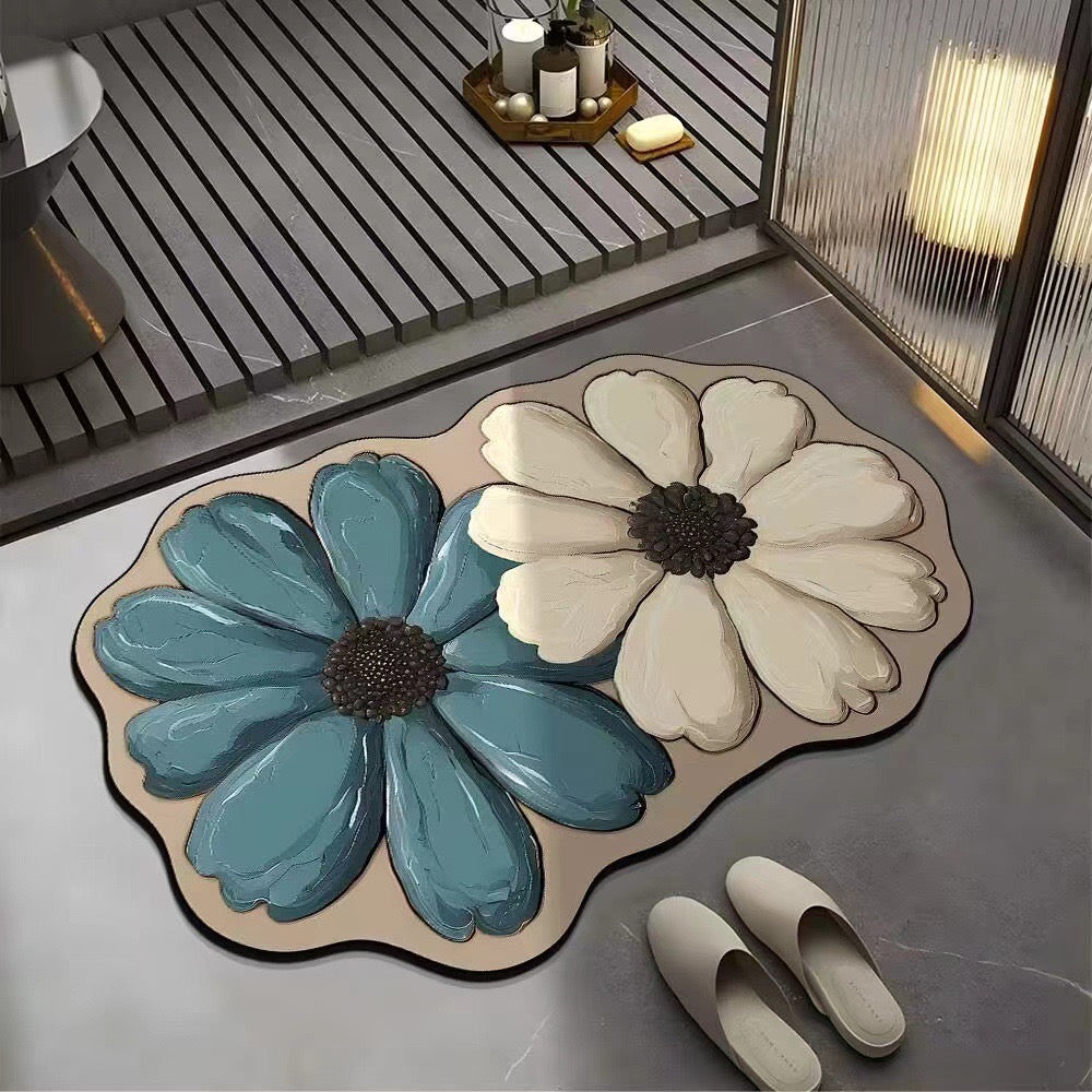 Premium 3D Realistic Pattern Non-Slip Absorbent Mat