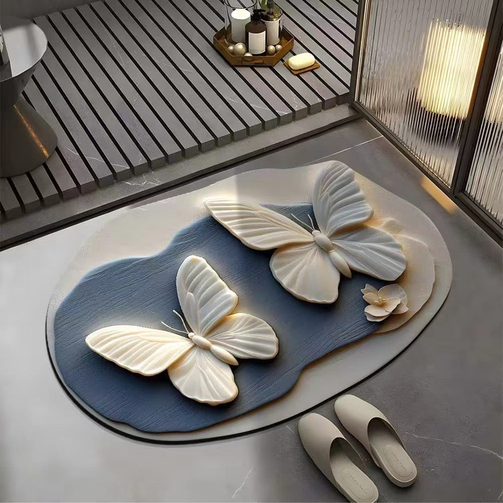 Premium 3D Realistic Pattern Non-Slip Absorbent Mat