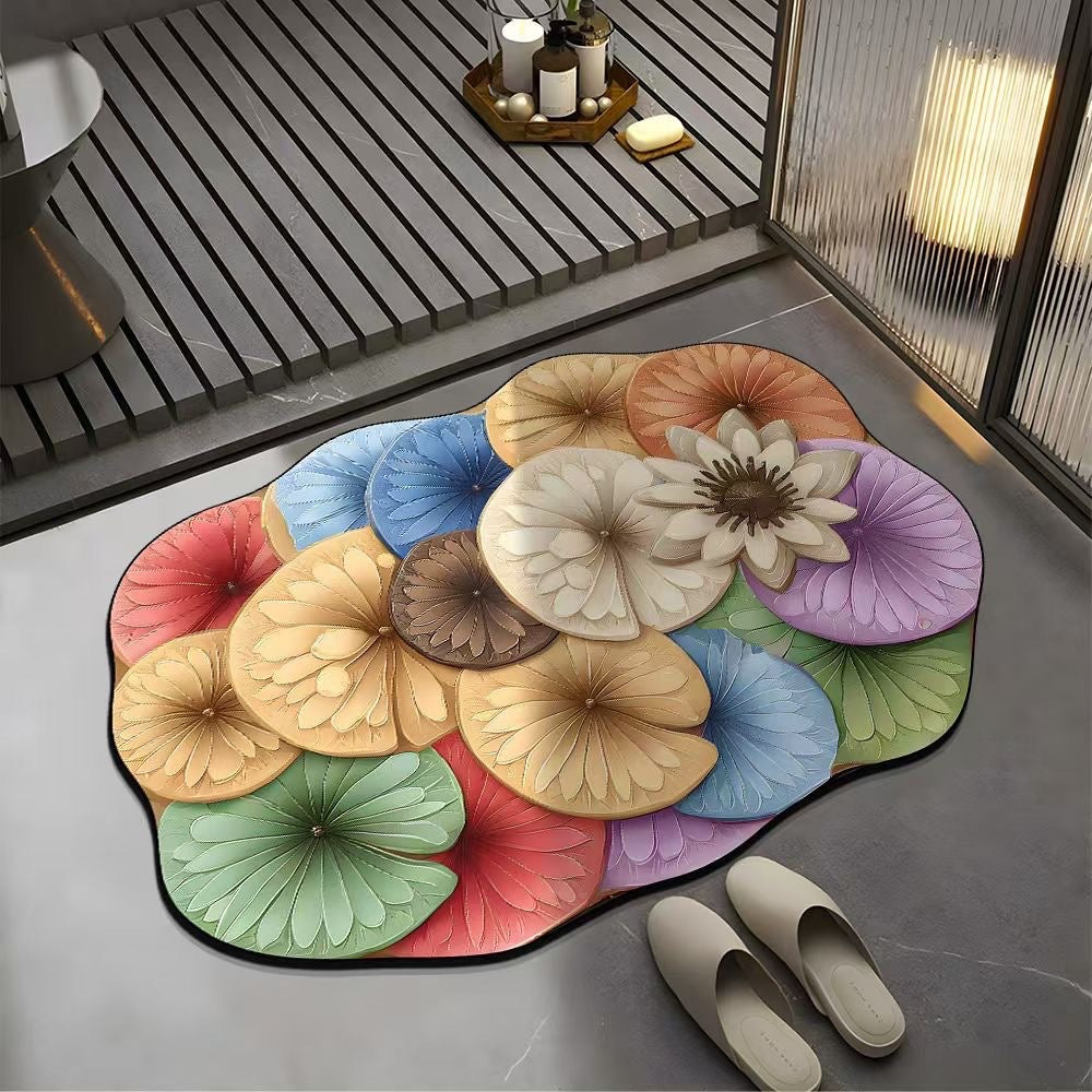 Premium 3D Realistic Pattern Non-Slip Absorbent Mat