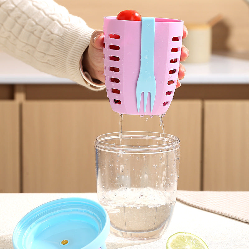 Portable Salad Cup With Fork.