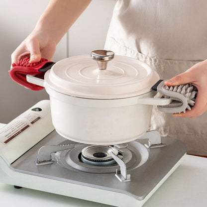 Multifunctional fruit and vegetable brush.