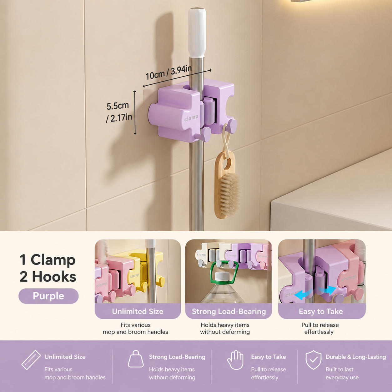 WallGrip™ Smart Mop Holder
