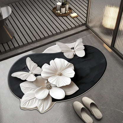 Premium 3D Realistic Pattern Non-Slip Absorbent Mat