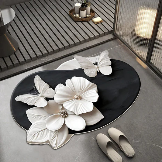 Premium 3D Realistic Pattern Non-Slip Absorbent Mat