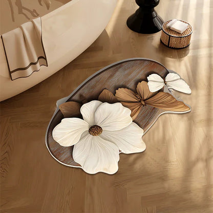 Premium 3D Realistic Pattern Non-Slip Absorbent Mat