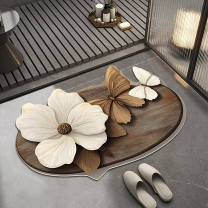 Premium 3D Realistic Pattern Non-Slip Absorbent Mat