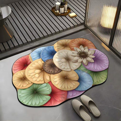 Premium 3D Realistic Pattern Non-Slip Absorbent Mat