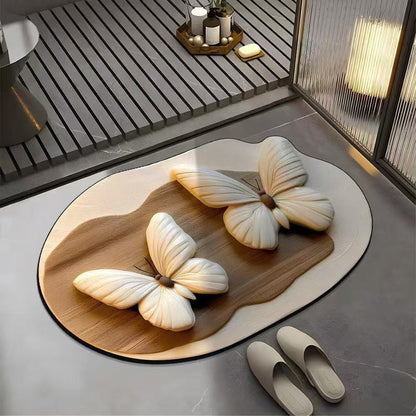 Premium 3D Realistic Pattern Non-Slip Absorbent Mat